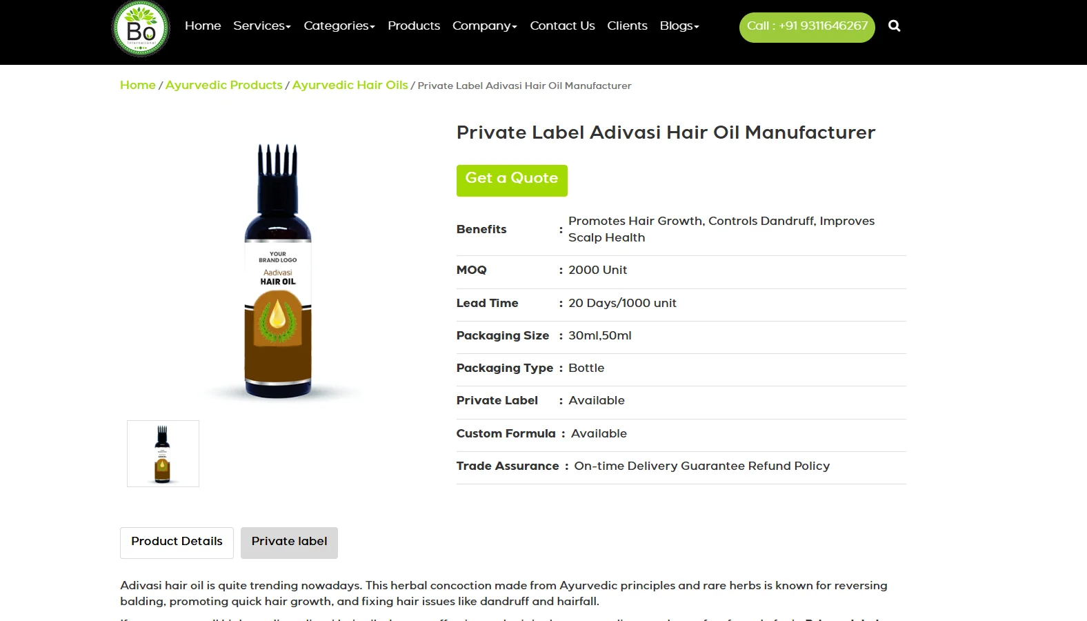 Top 10 Private Label Hair Oil Manufacturers in India